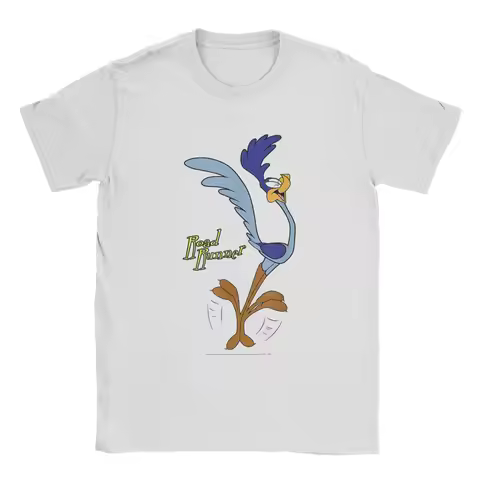 Amazing Looney Portrait Tunes Road T-Shirt Runners Men Crewneck 100% Cotton T Shirts Cartoon Vintage