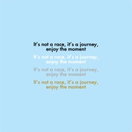 Cutting sticker bicycle sticker london taxi its not a race its journey enjoy the moment