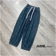 Quần Bò Nữ Dáng Bom Chất Jean Mềm In Hoạ TiếtQuần Bò Demin Cao Cấp Cạp Chun Ống Rộng JUDIE.Closet