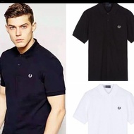 FRED PERRY ชุดเสื้อโปโลธุรกิจเสื้อยืดลายหูข้าวสาลีสำหรับผู้ชาย,แฟชั่นของผู้ชายลำลองคอปกแขนสั้นฤดูร้อน