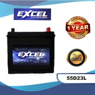 Excel MF 55D23L Car Battery for Proton Exora, Preve, Inspira ,Toyota Camry, Innova, Mark X, Supra