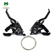 ALANFY Bicycle Shifter Levers, 3x7 21 Speed 3x8 24 Speed 21 Speed Bicycle Shifter, Thumb Gear Shift 