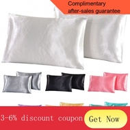 small pillow case 1Pc Queen Satin Silk Pillowcase Pillow Case Cover Home Bedding Smoothy Pillow Rectangle Bedding Pillow
