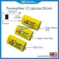 2.2UF 3.3UF 4.7UF 5.6UF 6.8UF 250V MKP Tweeter Capacitor Crossover Capacitor Non-Polarized [Kapasito