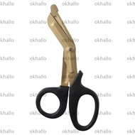 OKHALLO ⇥ Trauma Shears, Titanium plating 18cm Nurse Scissors, Stainless Steel Bandage Scissors