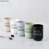 ROEMDEE Good Morning Cup for Beverages Healthy Portable Toothbrush Holder Storage Organizer Cup Drin