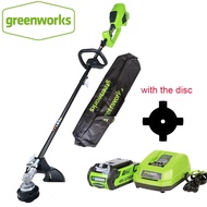 Greenworks Trimmer GD40BC Brushless 800W powerful G-MAX 40V 14-Inch Cordless String 4Ah Battery and 