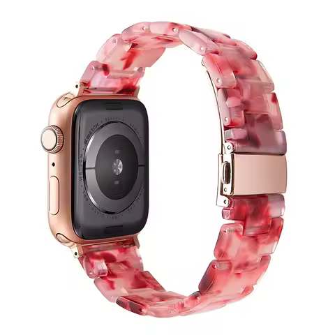 Transparent Clear Resin Flexible Skin-Friendly Replacement Watch Strap for Apple Watch/iWatch Series