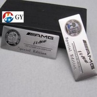 【現貨】（可發）賓士 benz金屬標誌貼紙AMG鋁合金車標貼紙改裝金屬鋁合金裝飾車貼貼紙A45 C300 C43 C53