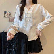 Tops 上衣 中式上衣 大码上衣 新中式国风盘扣肌理感上衣女夏季2025新款宽松显瘦胖mm大码上衣女plus-size Top10.31