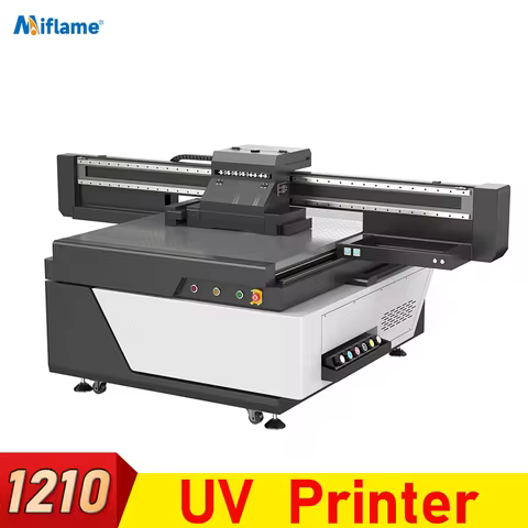 1210 UV Printer with Ricoh G6 3 Print Head Automatic UV Flatbed Printing Machine For Metal Phone Cas