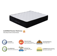 LUANNA Primer Ice Silk Latex Pillow Top Pocketed Spring Mattress