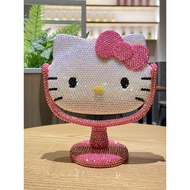 DIY Diamond Desktop Mirror Full Diamond Jelly Diamond Pink Birthday Gift Material Portable Lucky Cat