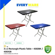 3 x 2 Rectangle Plastic Table - 4302BK / 4302GB