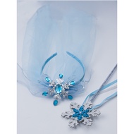 Children Accessories Veil Frozen Elsa Princess Snowflake Stick Hair Clip Elsa Girls Elsa Hair Access