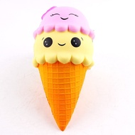 22CM Jumbo Squishy Ice Cream Smile Kawaii Squishies Slow Rising Soft Squeeze Stuffed Squishy Toys Ph