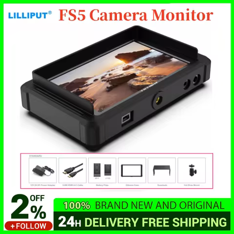 LILLIPUT FS5 5.4 Inch Monitor 3D LUT 3G-SDI IPS FHD 1920x1200 Video Focus Assist Support 4K 60Hz HDM