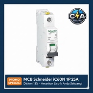 25AMPERE MCB SCHNEIDER ELECTRIC ACTI9 IC60N 1P 25A 6kA/10kA KURVA C A9F74125