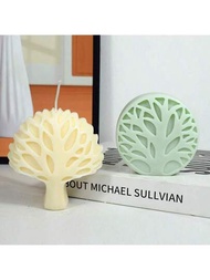 1入組 3D自然樹狀矽膠蠟燭模具 珊瑚香薰模具 DIY手工蠟燭製作工具 易脫模肥皂 黏土 石膏 環氧樹脂 家居裝飾模具 適用於婚禮禮物