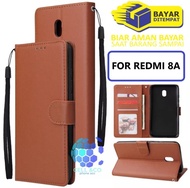 Promo Flip Cover XIAOMI REDMI 8A Premium Leather Wallet Casing hp Flip