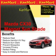 KarMart Mazda CX30 CX-30 2019 -2025 UV Cut MAGNET Sun Shade  Magnetic Sunshade Customized Front Suns