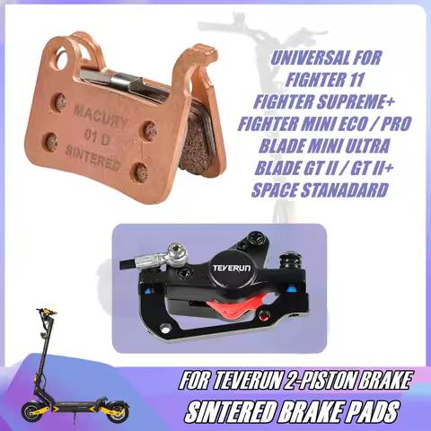 TEVERUN Upgraded Sintered Disc Brake Pad of SIMAERS 2 Pistons Hydraulic for FIGHTER MINI 11 BLADE GT