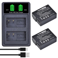(2-Pack) DMW-BLC12 DMW-BLC12E DMW-BLC12PP Battery + USB Dual Charger for Panasonic Lumix DMC-FZ200, 