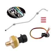 Exhaust Back Pressure Sensor Tube, EBP Sensor with Wire Harness Compatible with Ford F250 F350 7.3L 