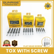 SUNRISE Expanded Nails with Screw / Tox with Screw (50pcs/box) #6 #8 #10 PRIMETOP BUILDERS