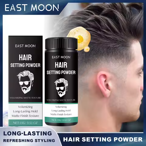 East Moon Hair Setting Powder Long Lasting Fluffy Oil Control Refreshing Styling Fashion Men Hair Se