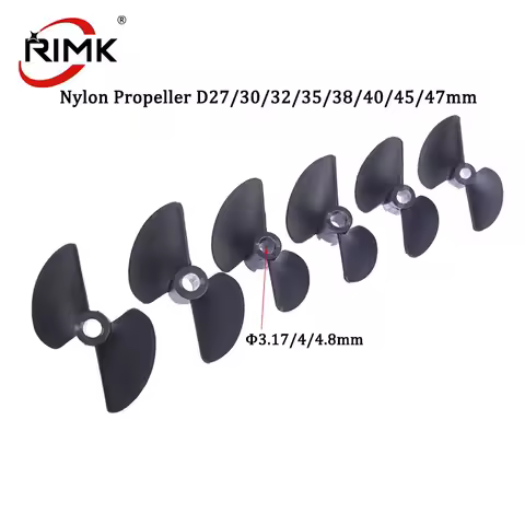 1pc Rc Boat 2 Blades Nylon Propeller Pitch=40mm D27/30/32/35/38/40/45/47mm High Strength Screw for 3