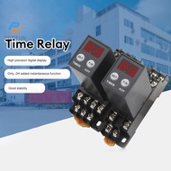 Pcbfun JSZ6 Small H3Y-2/ H3Y-2H / H3Y-4 Digital Display Ring Time Control Delay Relay With Base 12v2