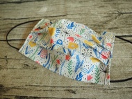 環保可洗 彩色企鵝小花棉布口罩 可放入濾芯或即棄口罩