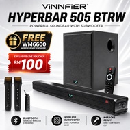 Best Deal Vinnfier VF Hyperbar 505 BTRW Wireless Soundbar Wireless Subwoofer Karaoke + WM6600 UB Wir