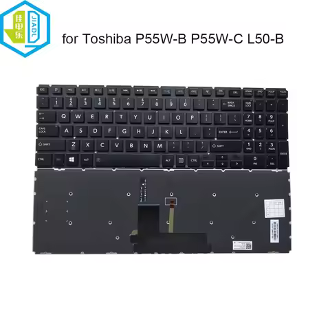 New US Laptop Backlit Keyboard For TOSHIBA Satellite Radius P50W P55W-B P55W-C L50-B L50-C L50D-B L5