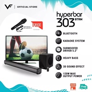 Vinnfier Hyperbar 303 M Wireless Bluetooth Soundbar & Bass subwoofer 3D Effect with Mic Jack - Free 