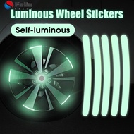 Auto Decor Accessories / Universal Car Luminous Stickers / High Reflective Stripe Stickers with A Warning Effect / Wheel Hub Sticker for Car Motorcycle Bike
