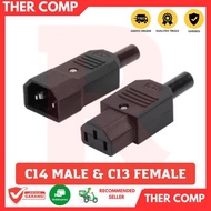 Socket Power Cord Connector 3 Pin C14 Male Adapter