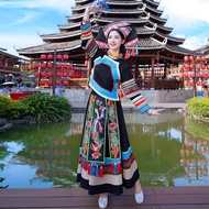 Guangxizhuang National Miao National Minority National Costume March March March Costume Adult Embro