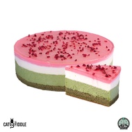 [Cat & the Fiddle] Pistachio Raspberry Cheesecake Halal