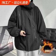 windbreaker men windbreaker women jaket lelaki Jaket Baru Bulu Lelaki Tebal Hangat Musim Sejuk Plus 