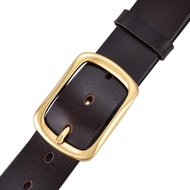 Tali pinggang lelaki kulit lembu lapisan atas baru tali pinggang gesper tembaga tulen gesper pinggan