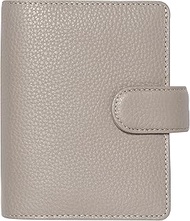 Filofax Norfolk Organizer, Pocket Size, Taupe - Soft Full-Grain Leather, Six Rings, with Week-to-View Calendar Diary, Multilingual, 2024 (C022641-24)