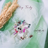 Turkish Hijab Clip Pearl Round/ Clip Pin Tuspin Hijab Veil