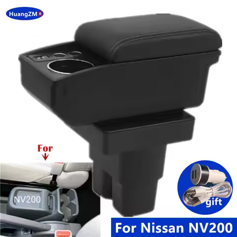For Nissan NV200 Armrest Box For Nissan NV200 Car Armrest central Storage box Cup holder Dedicated R