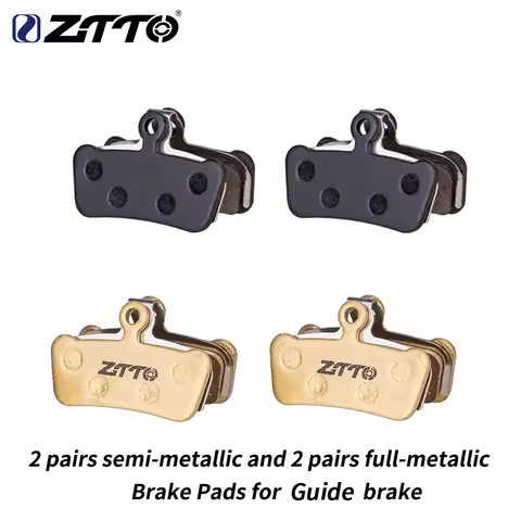 ZTTO 4 Pairs MTB Bike 4 Piston Disc Brake Pads Brake Shoes For Guide G2 RSC Hydraulic brake Metallic