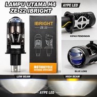Latest H4 ZE 22 Mini Biled Headlight Flat Cut off Laser High beam 45 Watt Mini Projector H4