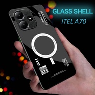 HP Glossy Glass Softcase for iTEL A70 - Casing iTEL A70hp - Protective Case Vivo iTEL A70hp -K14