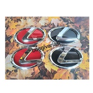TERLARIS LOGO LEXUS MERAH HITAM / EMBLEM MOBIL LEXUS UKURAN 13CM 14 CM / EMBLEM LOGO LEXUS BELAKANG 