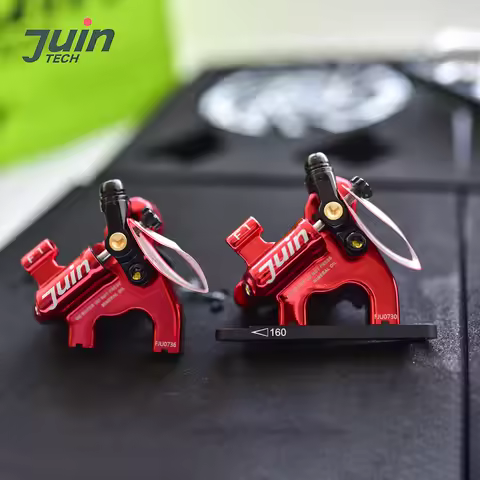 Juin Tech-Flat F1Mount Line Pull Hydraulic Disc Brake, Caliper Road CX Gravel, Dual Side Actuation B